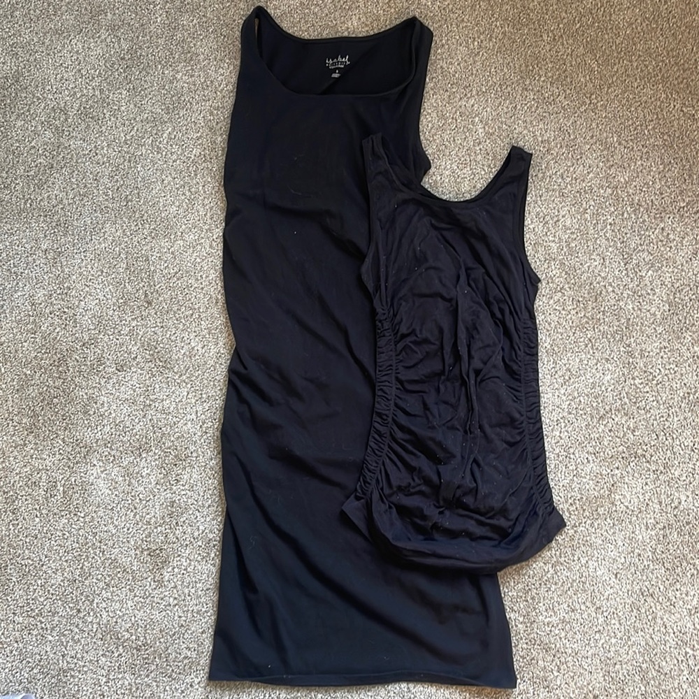 Black Maternity Dress & Tank Top
